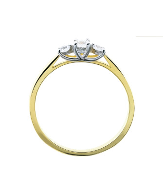 Delicate ring with cubic zirconia 14k
