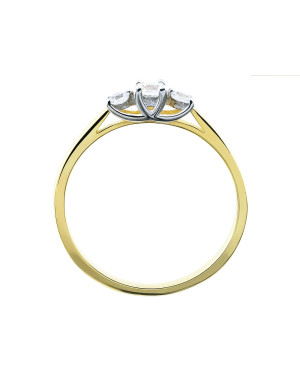 Delicate ring with cubic zirconia 14k