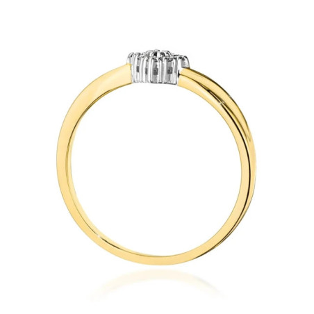 585 Gold Ring With Sapphire Diamonds 0.03ct certified