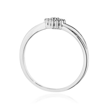 Gold Ring 585 White Gold With Sapphire Diamonds 0.03ct certificate