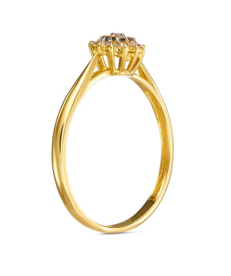 Ring with black stone 8k