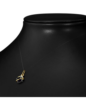 Gold black pendant Headband