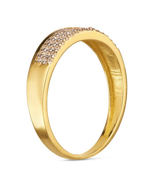 14k gold ring with cubic zirconia
