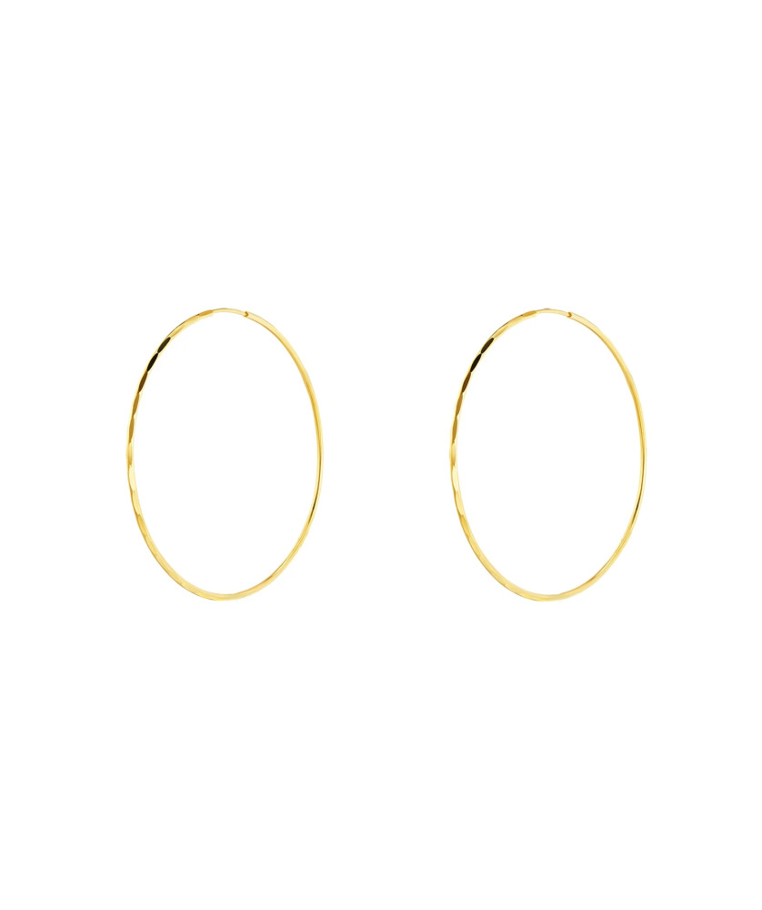 Gold Hoop Earrings Eclat diameter 3.0cm