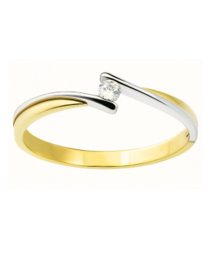 Delicate 14k gold ring with zirconia