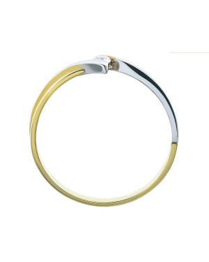 Delicate 14k gold ring with zirconia