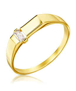 Gold ring 8k with white stone