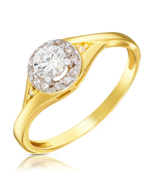 Classic 14k ring with cubic zirconia