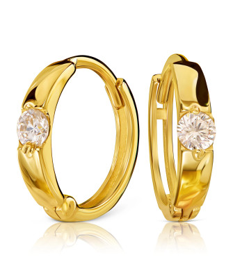 Gold hoop earrings 8k