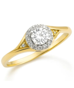 Classic ring with cubic zirconia 8k