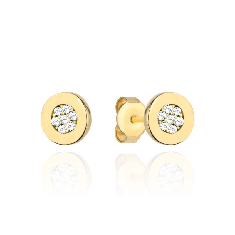 ⭐ Gold hoop earrings with zircons ♥ GoldJewellery ⭐ Gold hoop earrings with zircons ♥ GoldJewellery