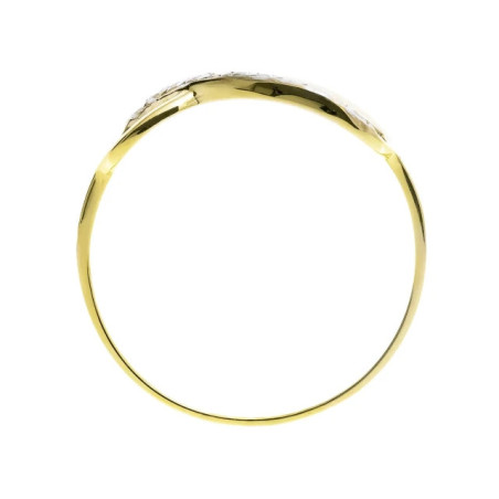Infinity ring white zircons 333 P2.1335 | GoldJewellery