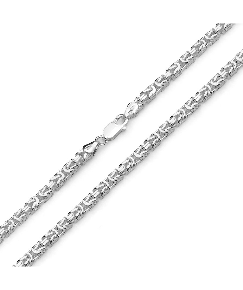 Sterling Silver Byzantine Chain 45cm