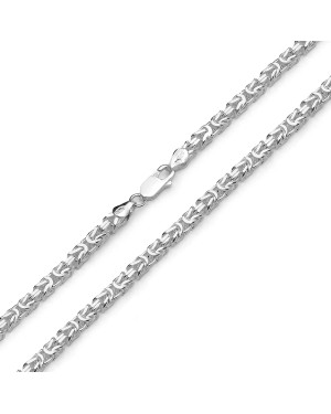 Sterling Silver Byzantine Chain 45cm