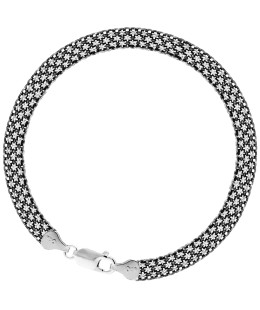 Silver bracelet BISMARCK black