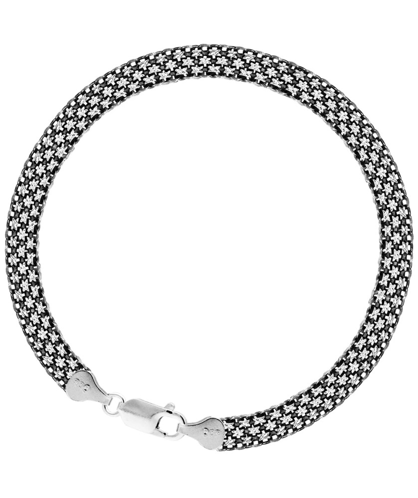 Silver bracelet BISMARCK black