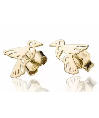 Gold earrings BIRD
