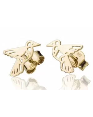 Gold earrings BIRD