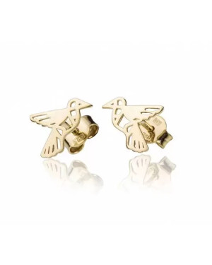 Gold earrings BIRD
