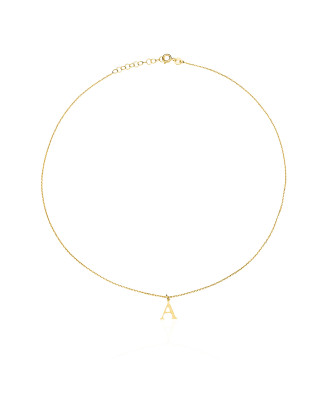 Silver gold-plated necklace with LETTER
