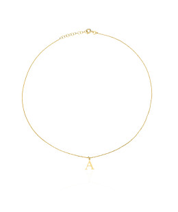 Silver gold-plated necklace with LETTER