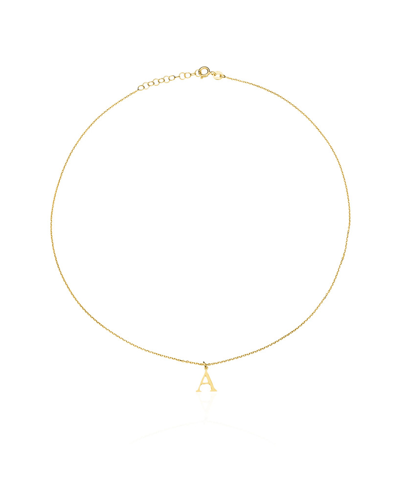 Silver gold-plated necklace with LETTER