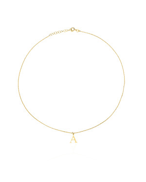 Silver gold-plated necklace with LETTER