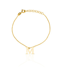 Gold-plated silver bracelet with LETTER