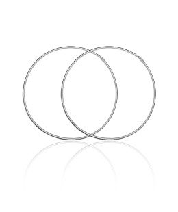 Sterling Silver Large Hoop Earrings