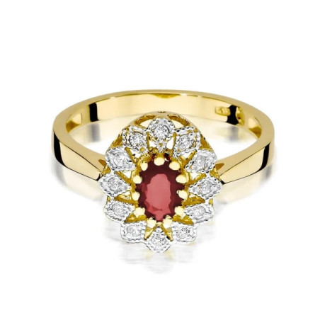 Gold ring with ruby ​​0.60 ct