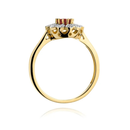 Gold ring with ruby ​​0.60 ct