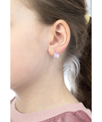 Silver children's earrings Elephants