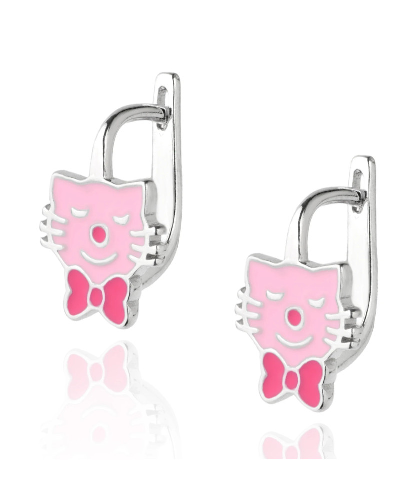 Silver Children’s Cat Earrings