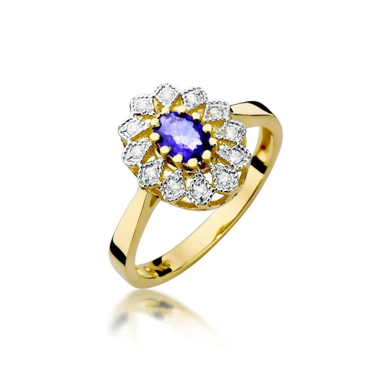 Gold tanzanite ring, 0.40 ct