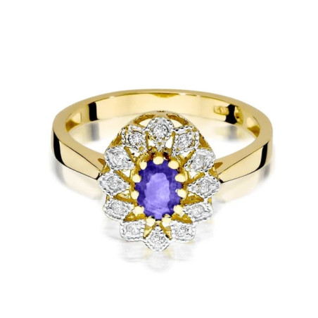 Gold tanzanite ring, 0.40 ct