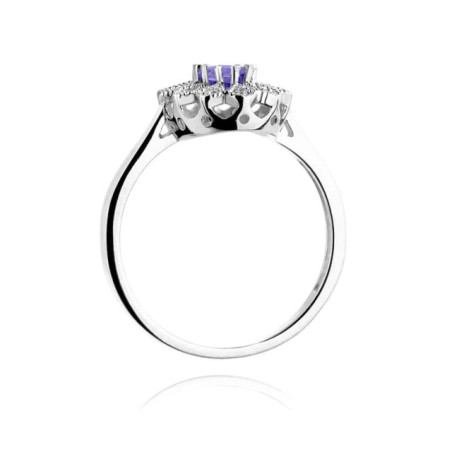 Ring with tanzanite, white gold, 0.40 ct