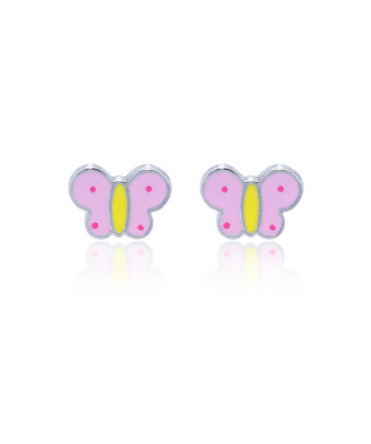 Silver children's earrings Butterflies