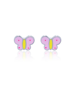 Silver children's earrings Butterflies