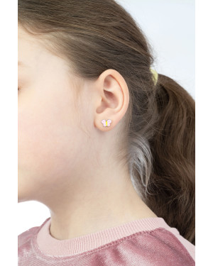 Silver children's earrings Butterflies
