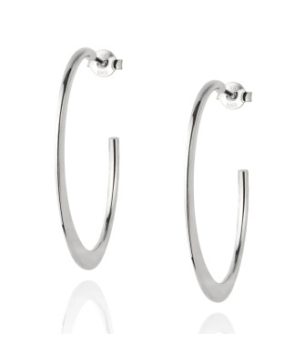 Sterling Silver Half Hoop Earrings