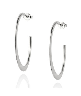 Sterling Silver Half Hoop Earrings
