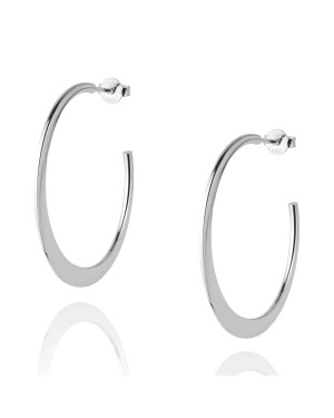 Sterling Silver Half Hoop Earrings