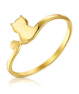 Cat ring 14k