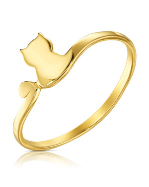 Cat ring 14k