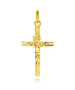 14K Gold Crucifix Pendant