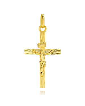 14K Gold Crucifix Pendant