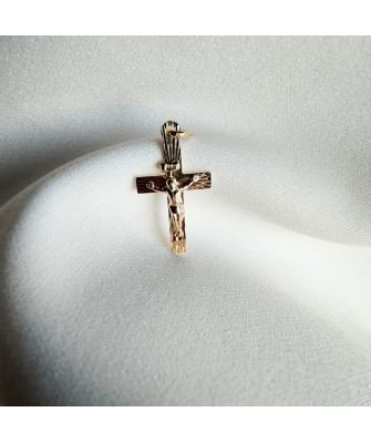 PIĘKNY ZŁOTY KRZYŻYK diamentowany Chrzest Komunia