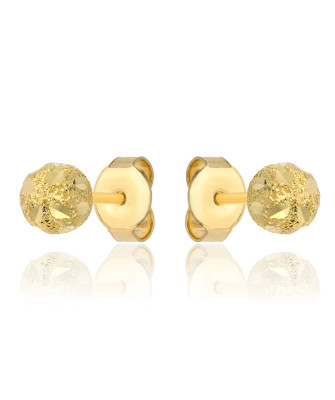 Gold Earrings Diamond BALLS