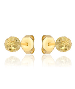 Gold Earrings Diamond BALLS