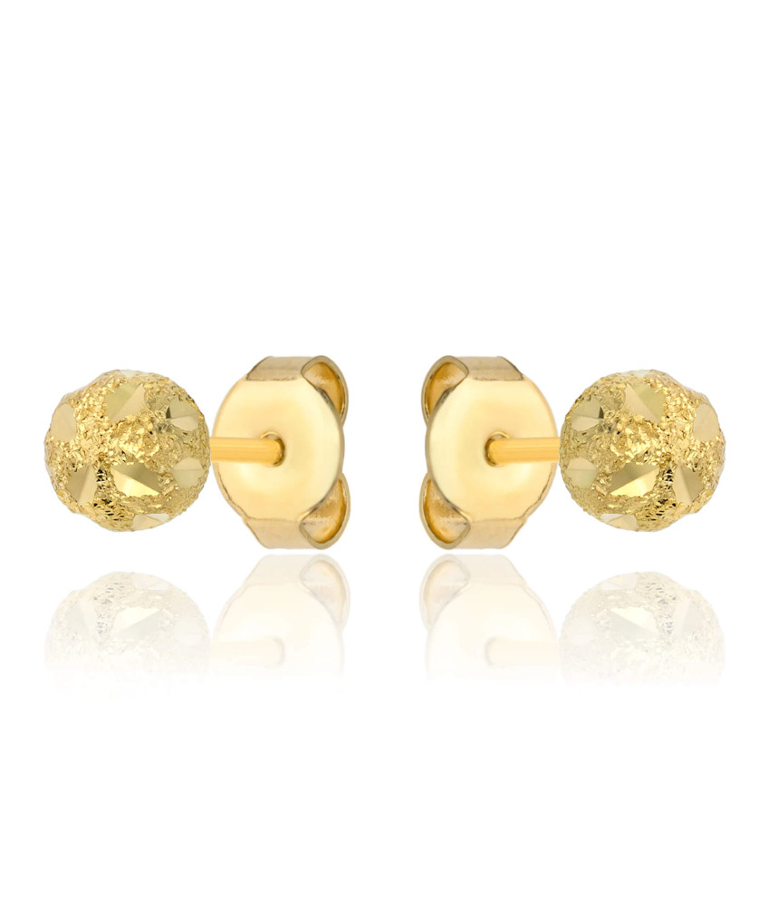 Gold Earrings Diamond BALLS